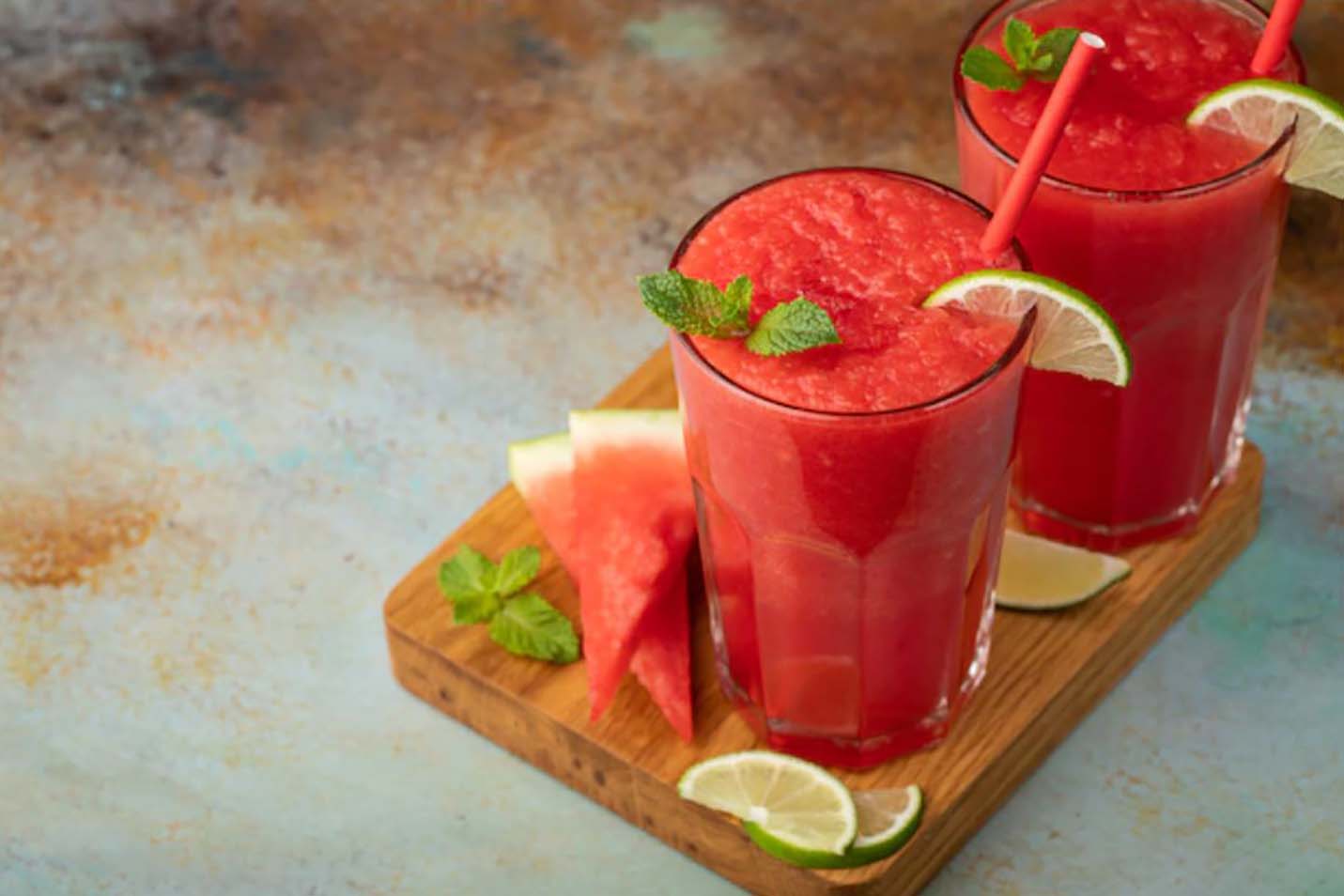 watermelon and lime mocktail